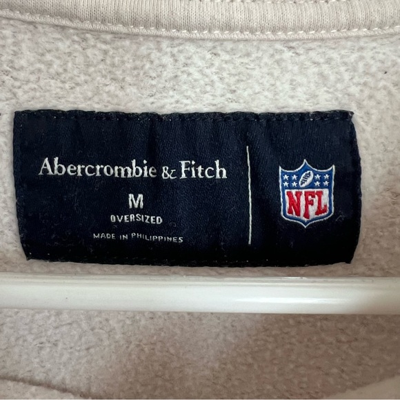 Abercrombie & Fitch New England Patriots Oversized Sunday Crewneck Sweatshirt M - Picture 7 of 9